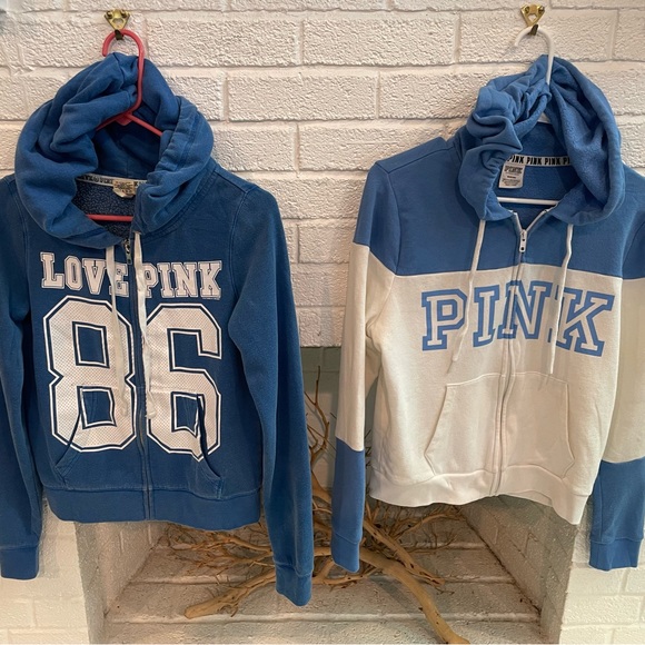 PINK Victoria's Secret Other - Pink zip-up hoodies, sold as bundle size Medium.